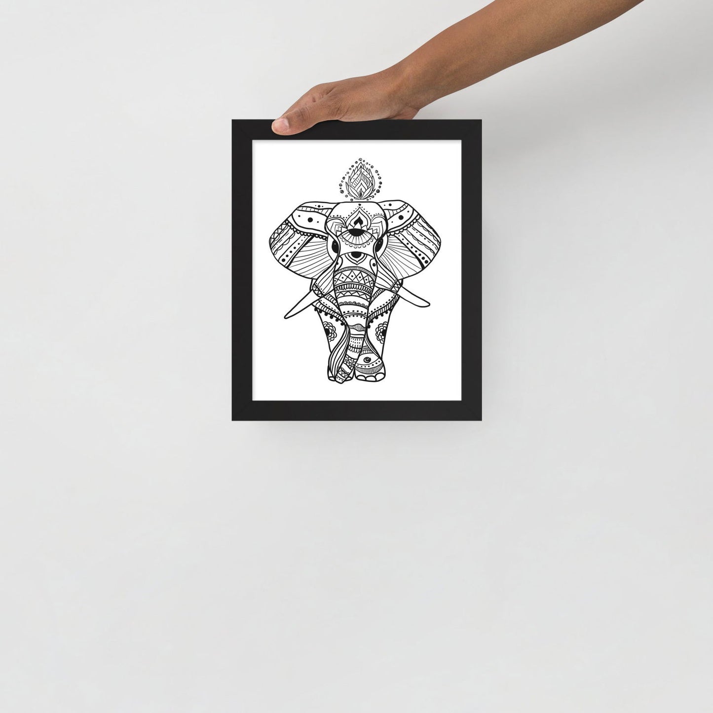 Boho Wise Elephant Framed Poster - Purposeful Dreamer