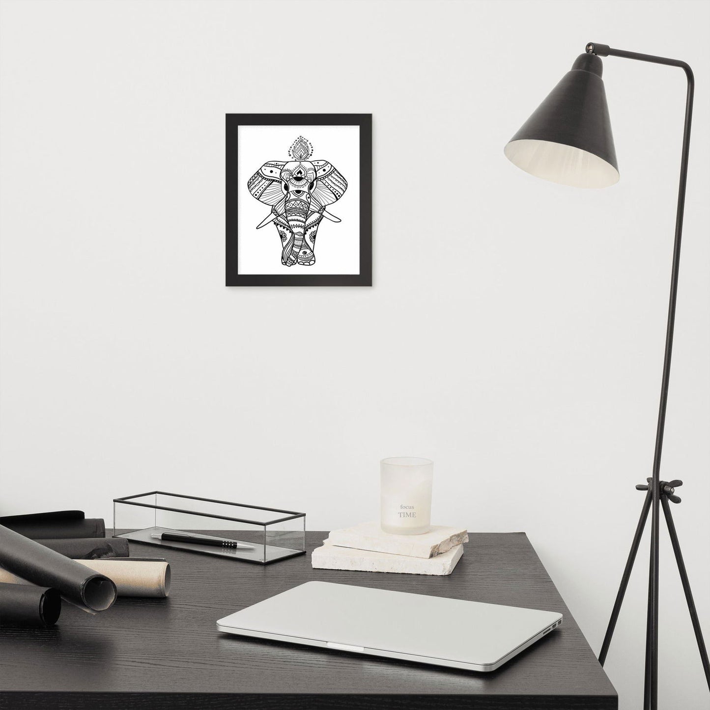 Boho Wise Elephant Framed Poster - Purposeful Dreamer