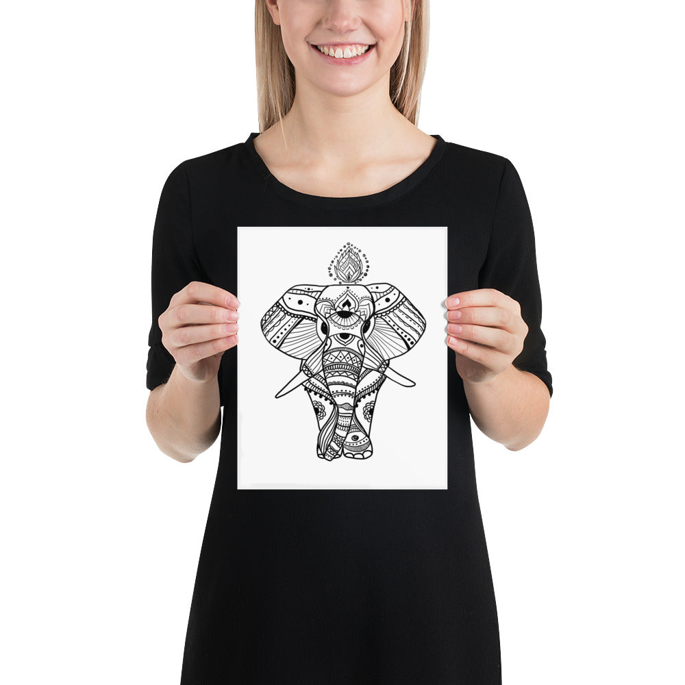 Boho Wise Elephant Poster Print - Purposeful Dreamer