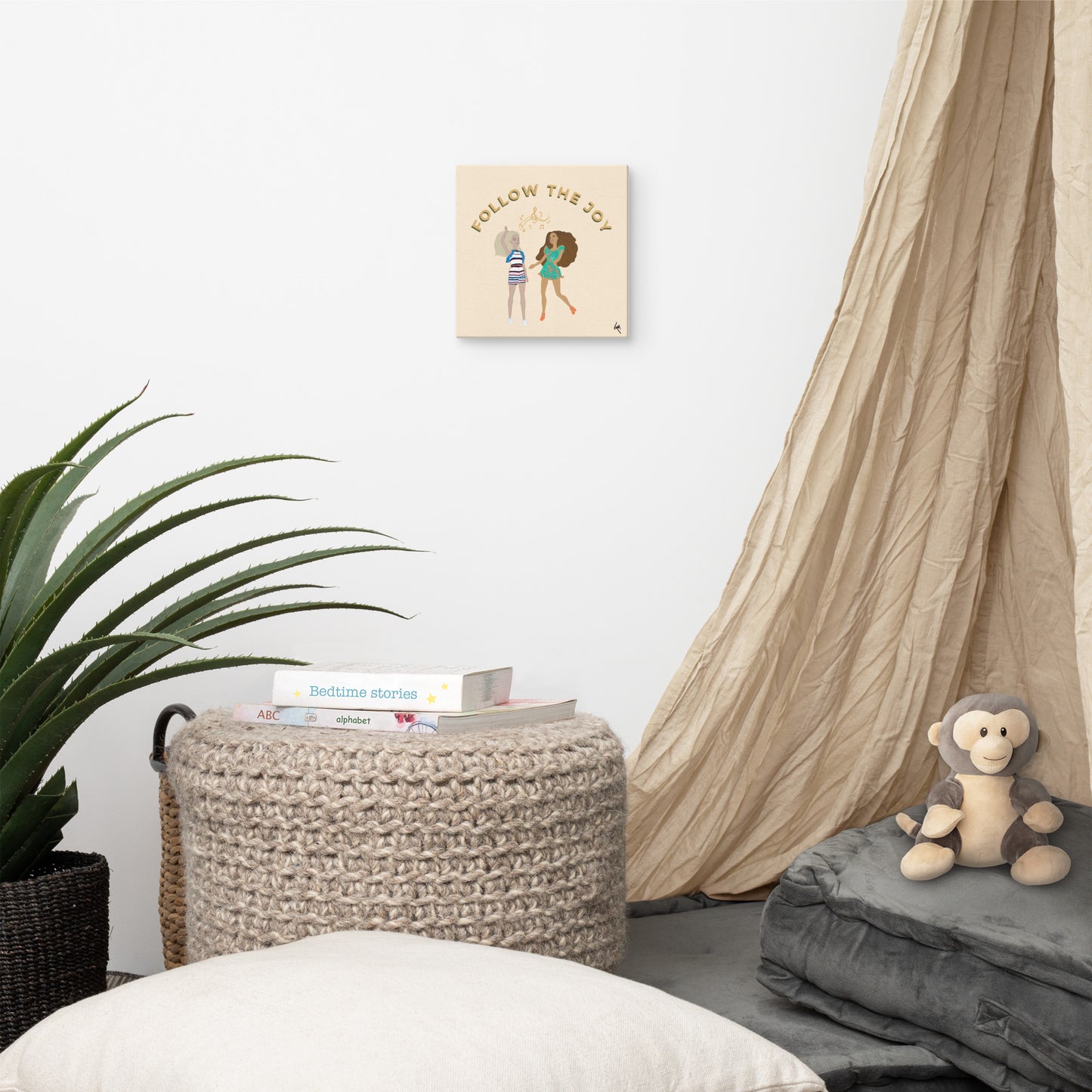 Follow the Joy Barbie-Inspired Canvas – Art to Uplift Your Space
