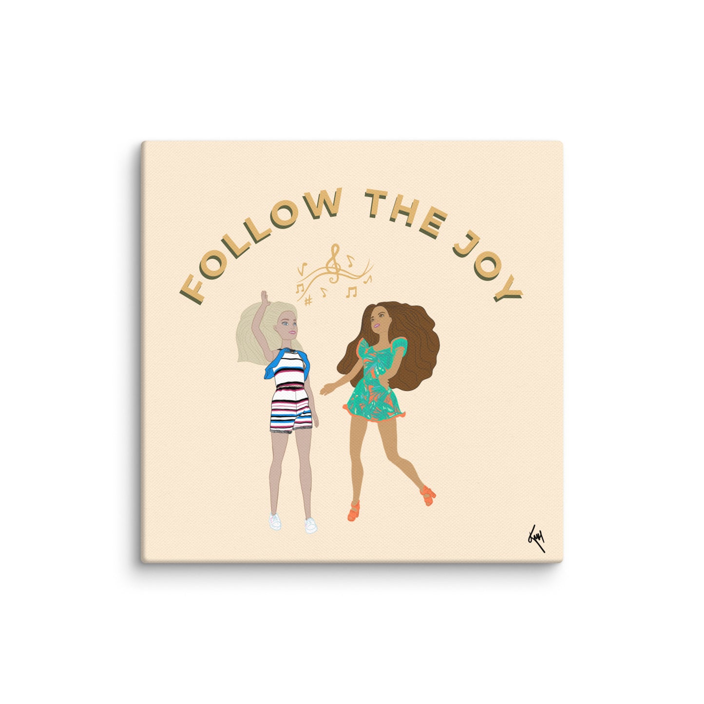 Follow the Joy Barbie-Inspired Canvas – Art to Uplift Your Space
