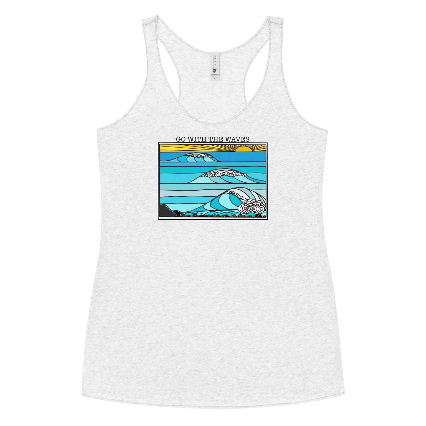 Go with the Waves Racerback Tank Top - Purposeful Dreamer