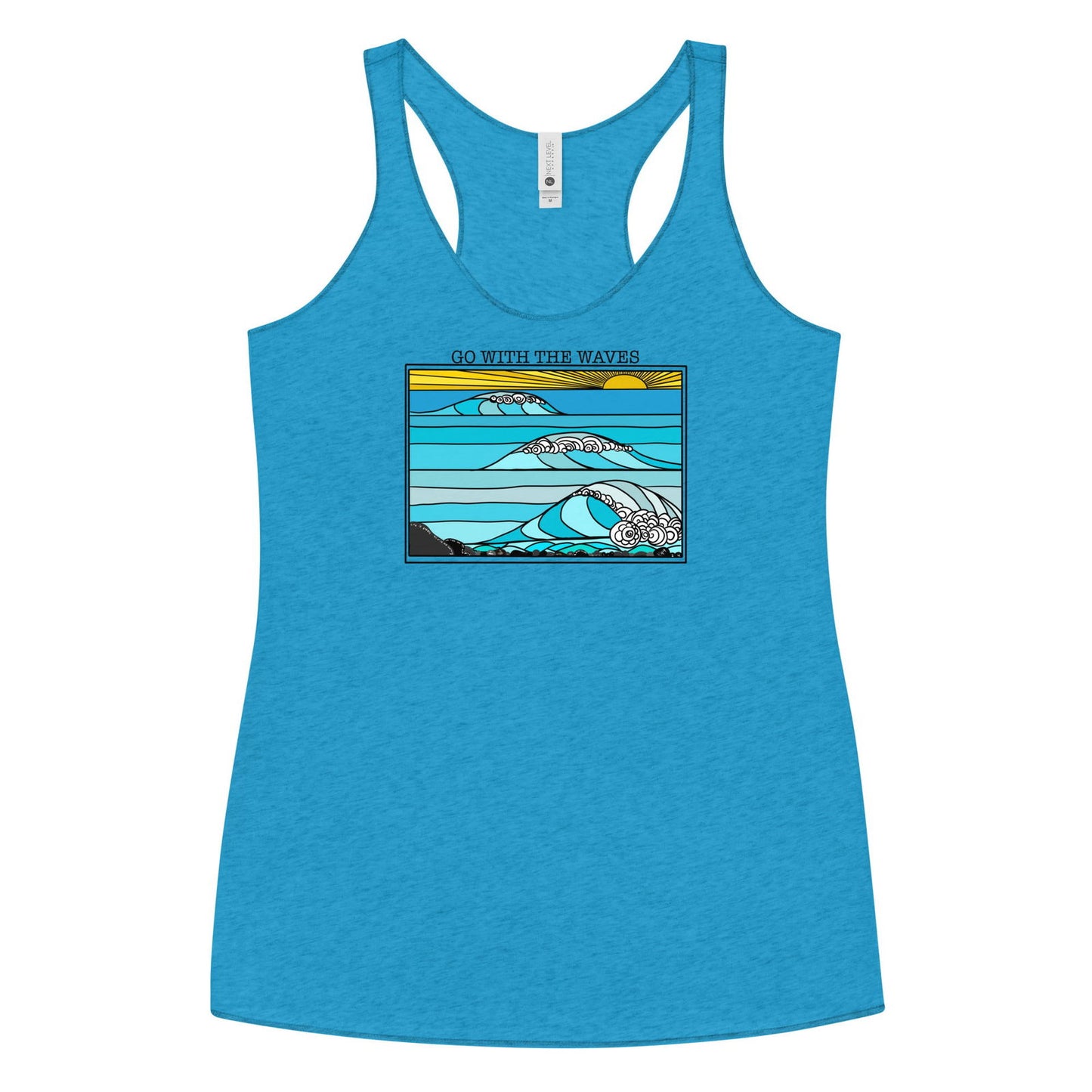 Go with the Waves Racerback Tank Top - Purposeful Dreamer
