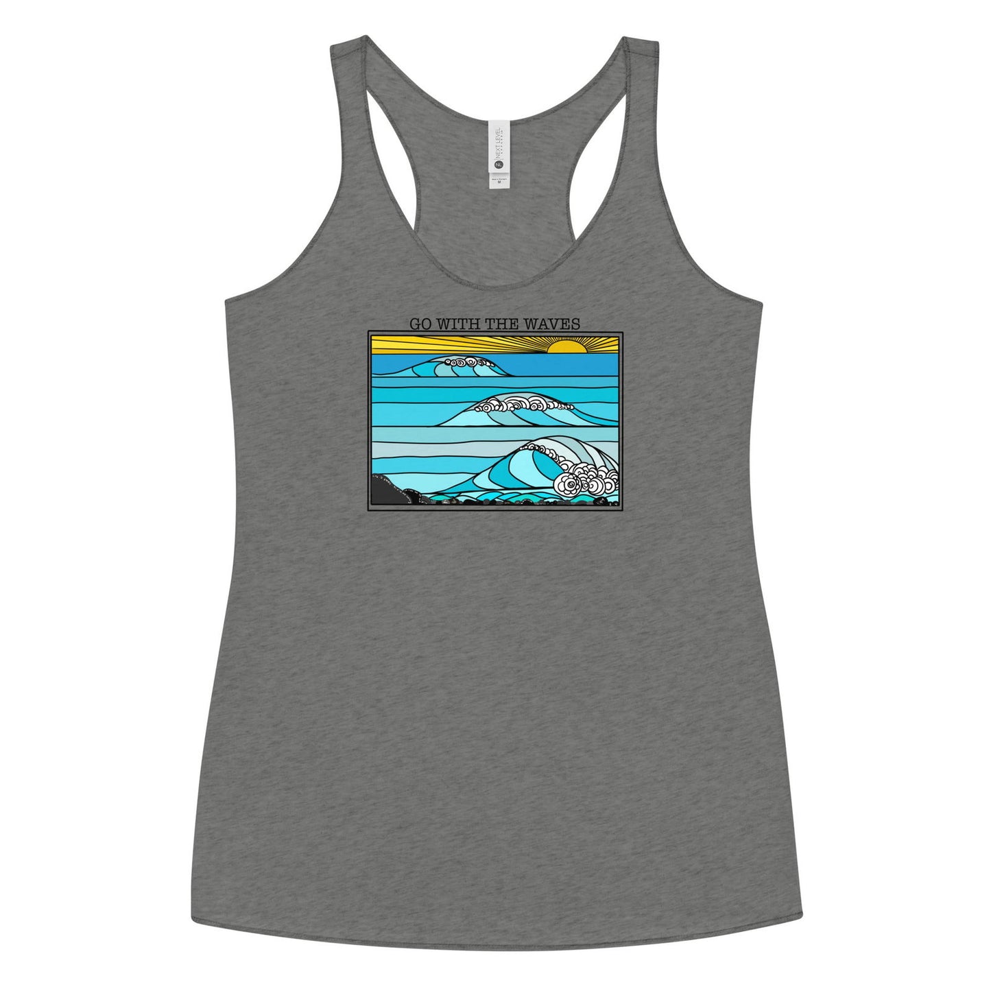 Go with the Waves Racerback Tank Top - Purposeful Dreamer