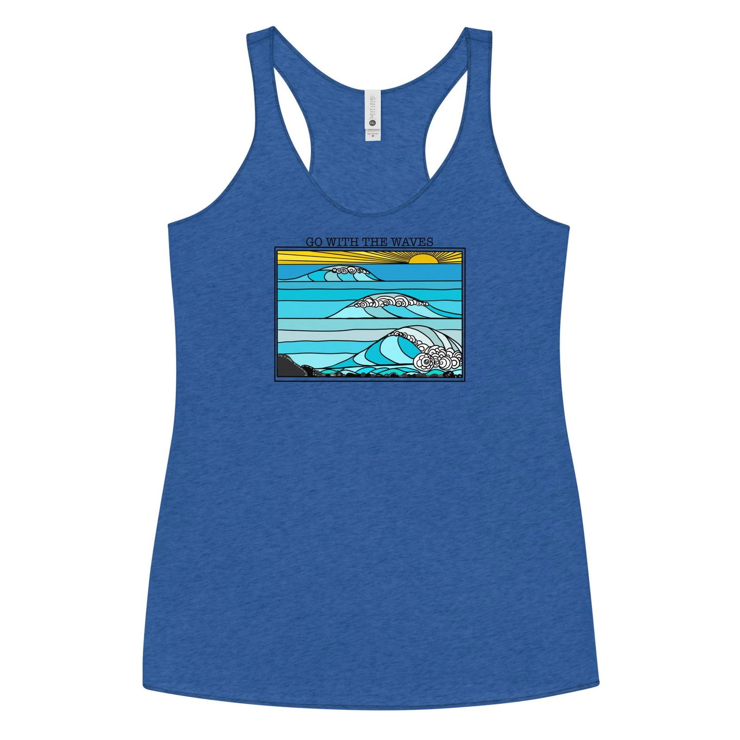 Go with the Waves Racerback Tank Top - Purposeful Dreamer