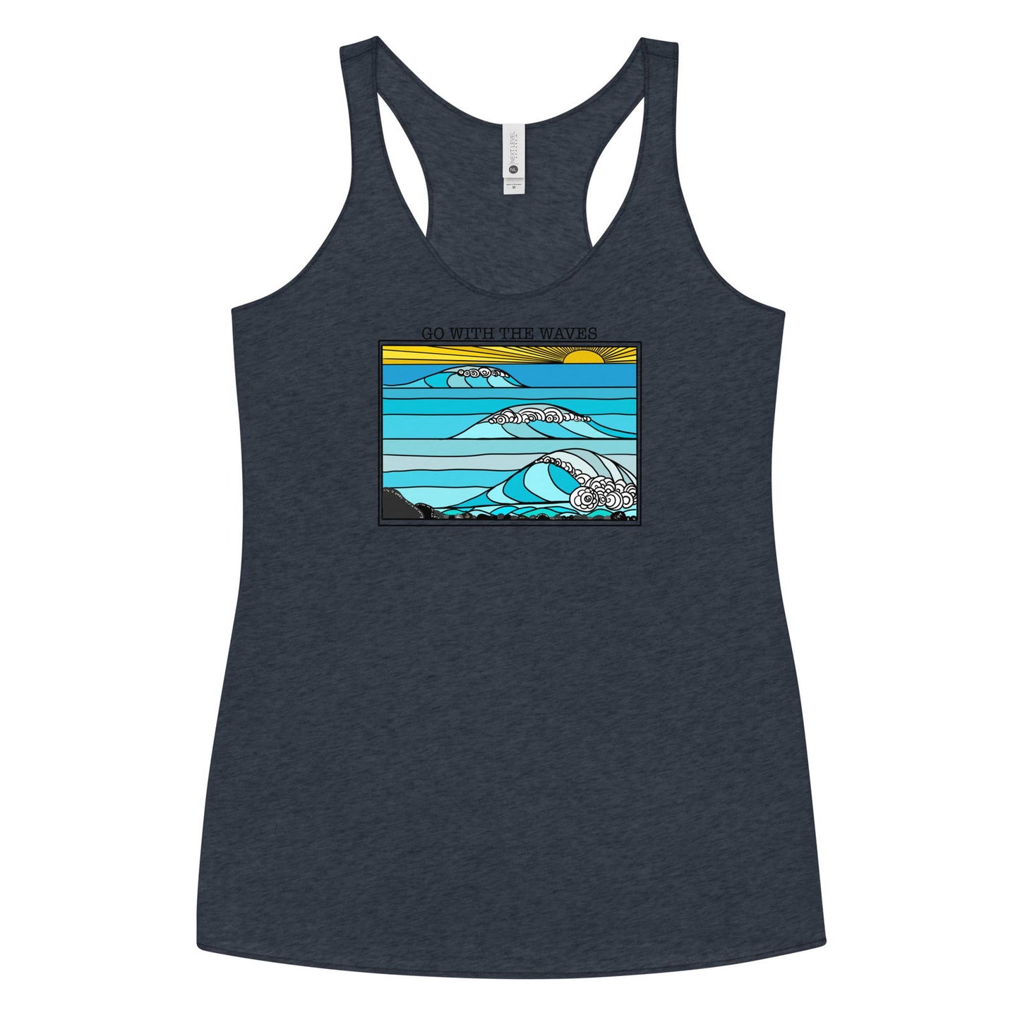 Go with the Waves Racerback Tank Top - Purposeful Dreamer