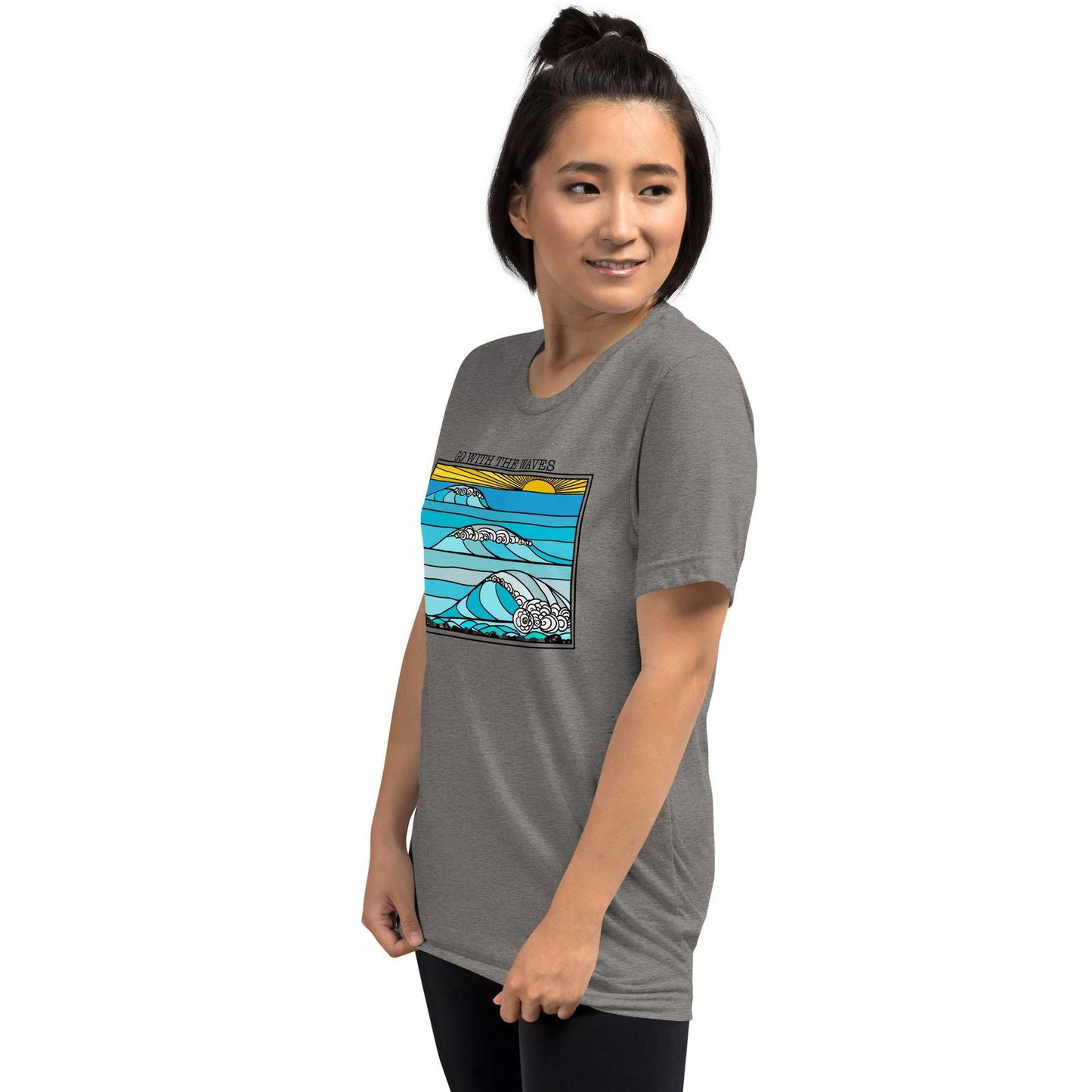 Go with the Waves Short sleeve t-shirt - Purposeful Dreamer