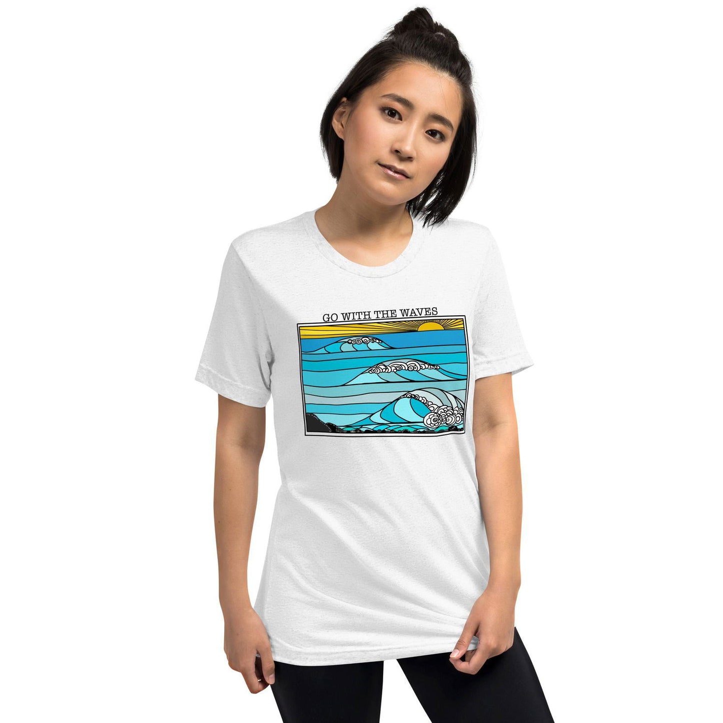 Go with the Waves Short sleeve t-shirt - Purposeful Dreamer