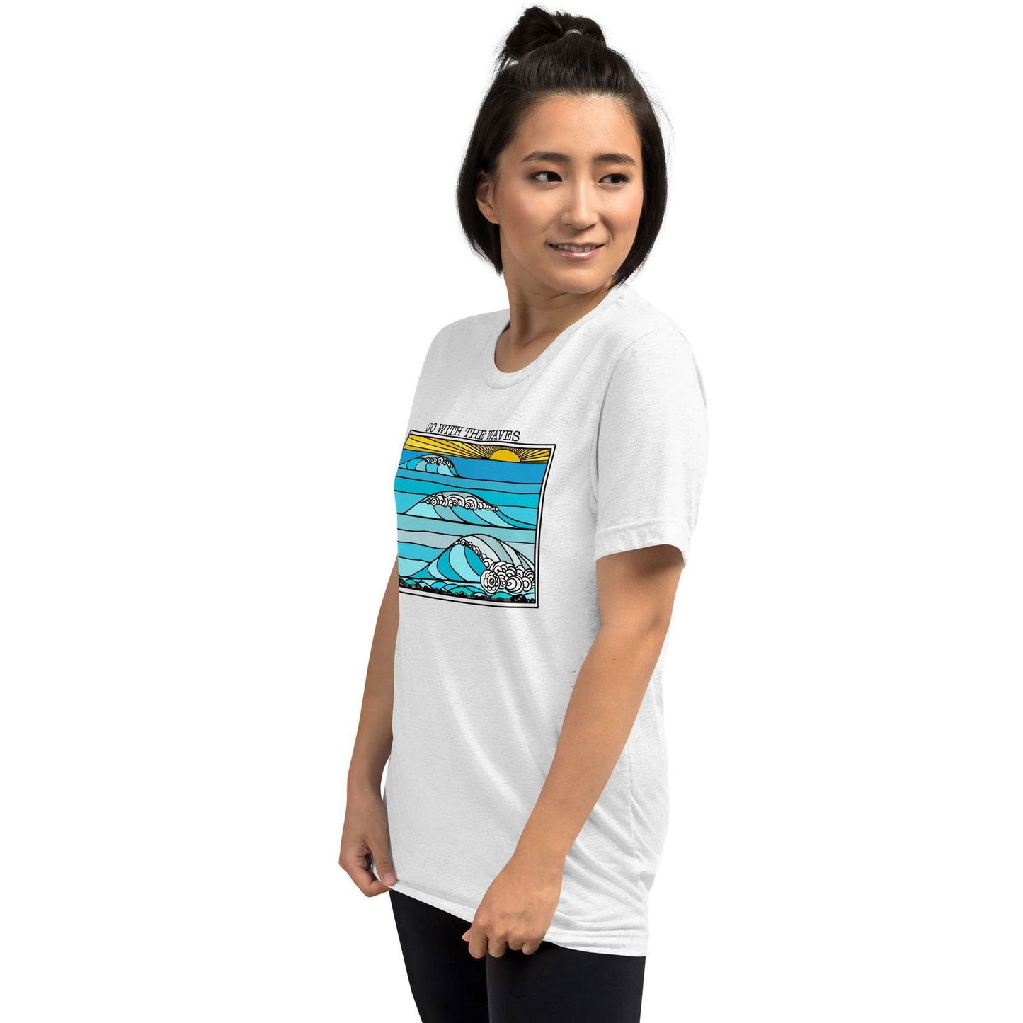 Go with the Waves Short sleeve t-shirt - Purposeful Dreamer