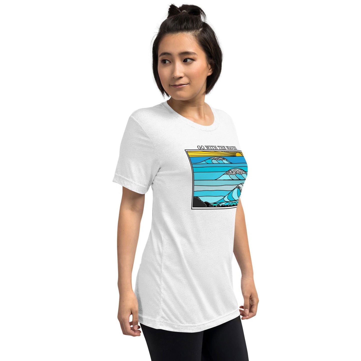 Go with the Waves Short sleeve t-shirt - Purposeful Dreamer