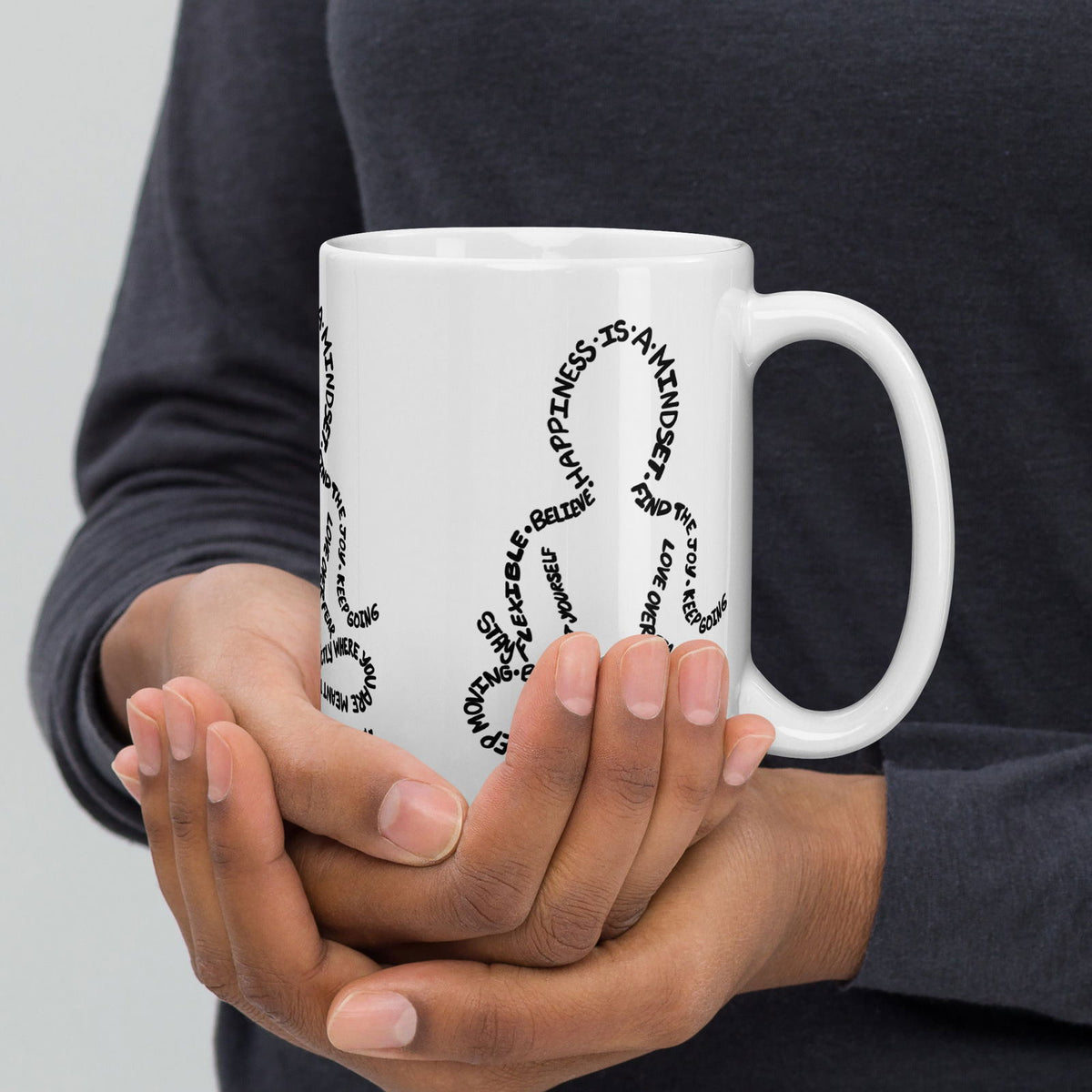 Inspiring Self White glossy mug - Purposeful Dreamer