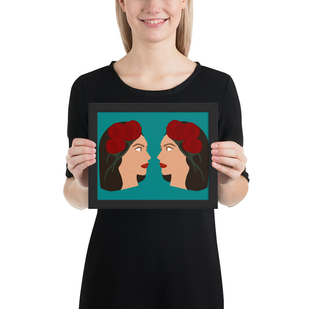 La Mujer en el Espejo 8"x10" Framed Wall Art by Karina Hines