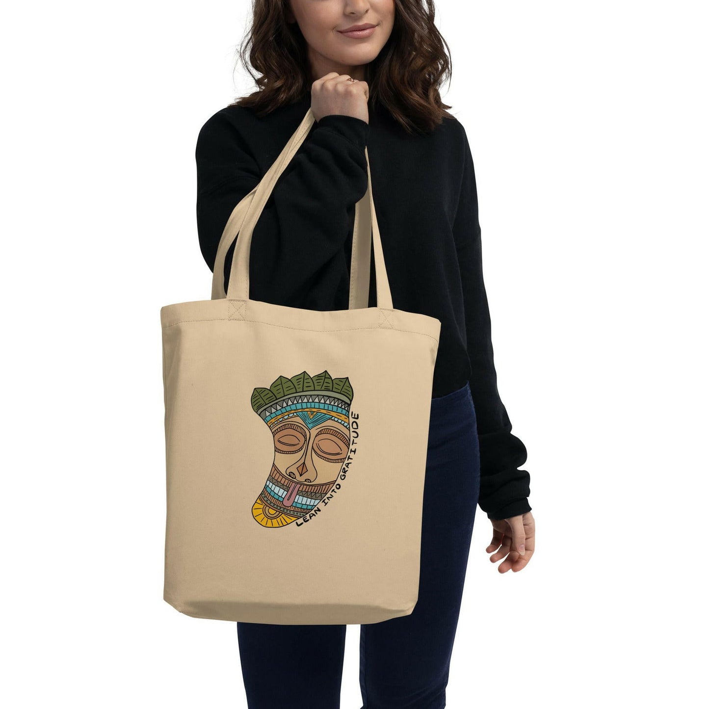 Lean into Gratitude Eco Tote Bag - Purposeful Dreamer