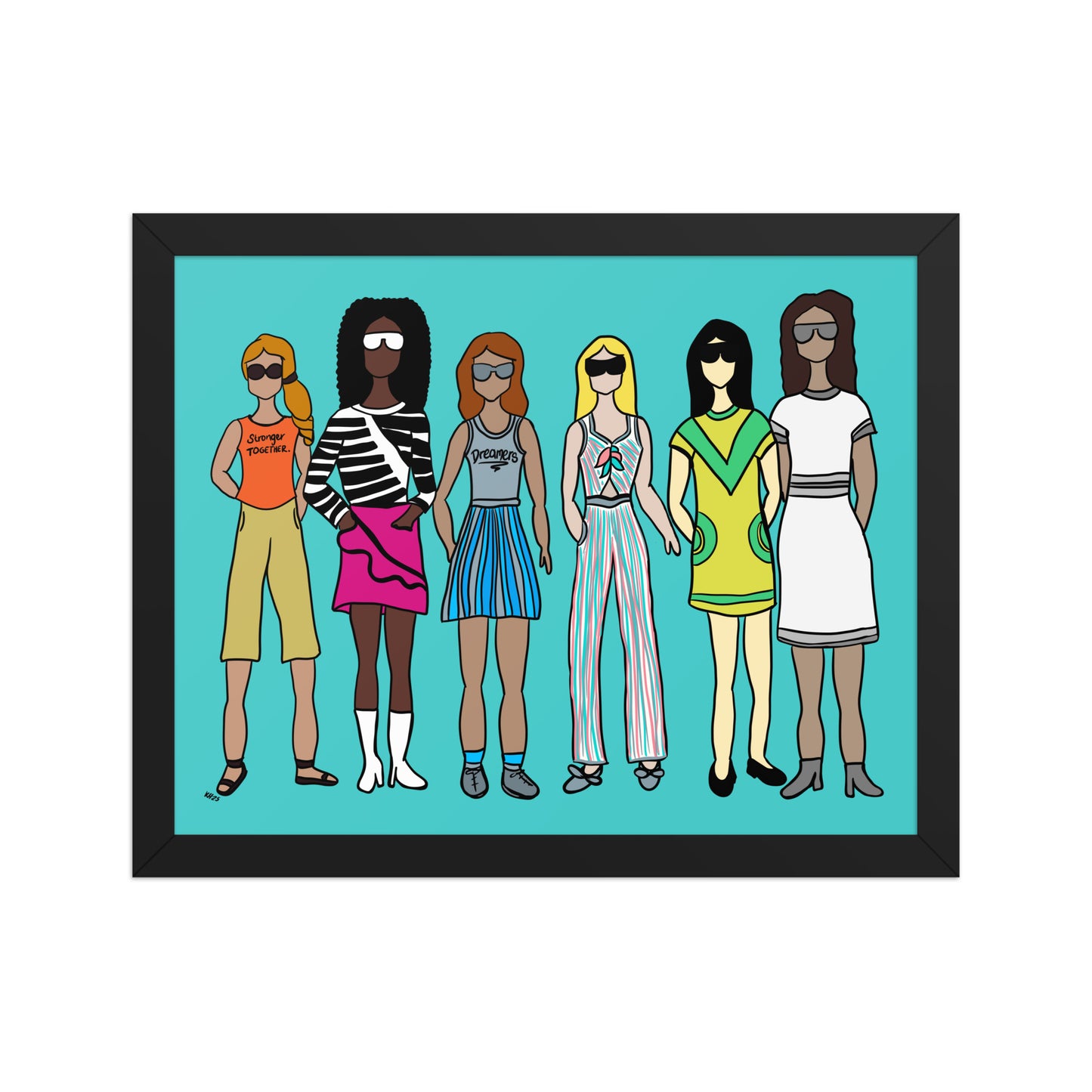 Stronger Together – Women's Empowerment Framed Wall Art Print