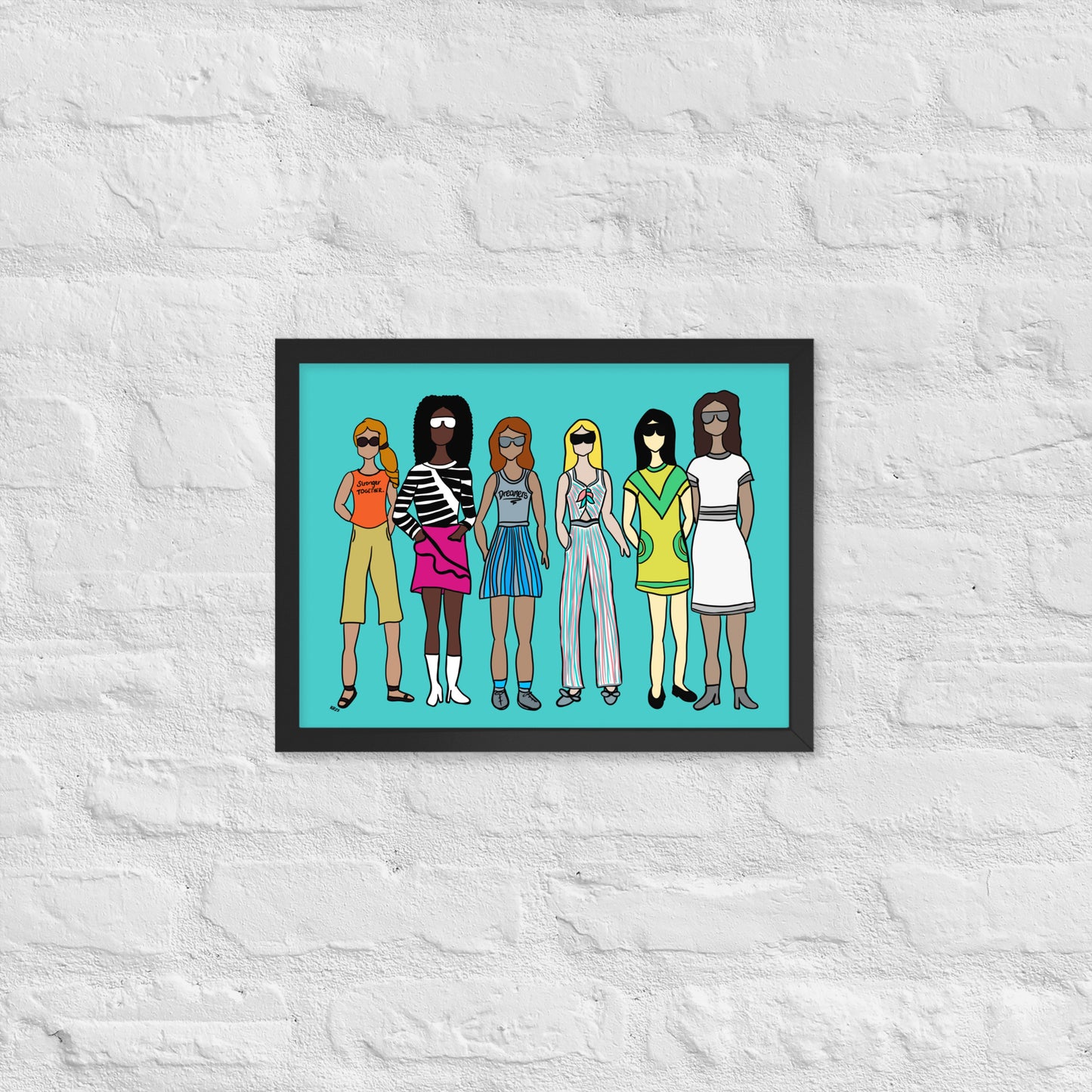 Stronger Together – Women's Empowerment Framed Wall Art Print