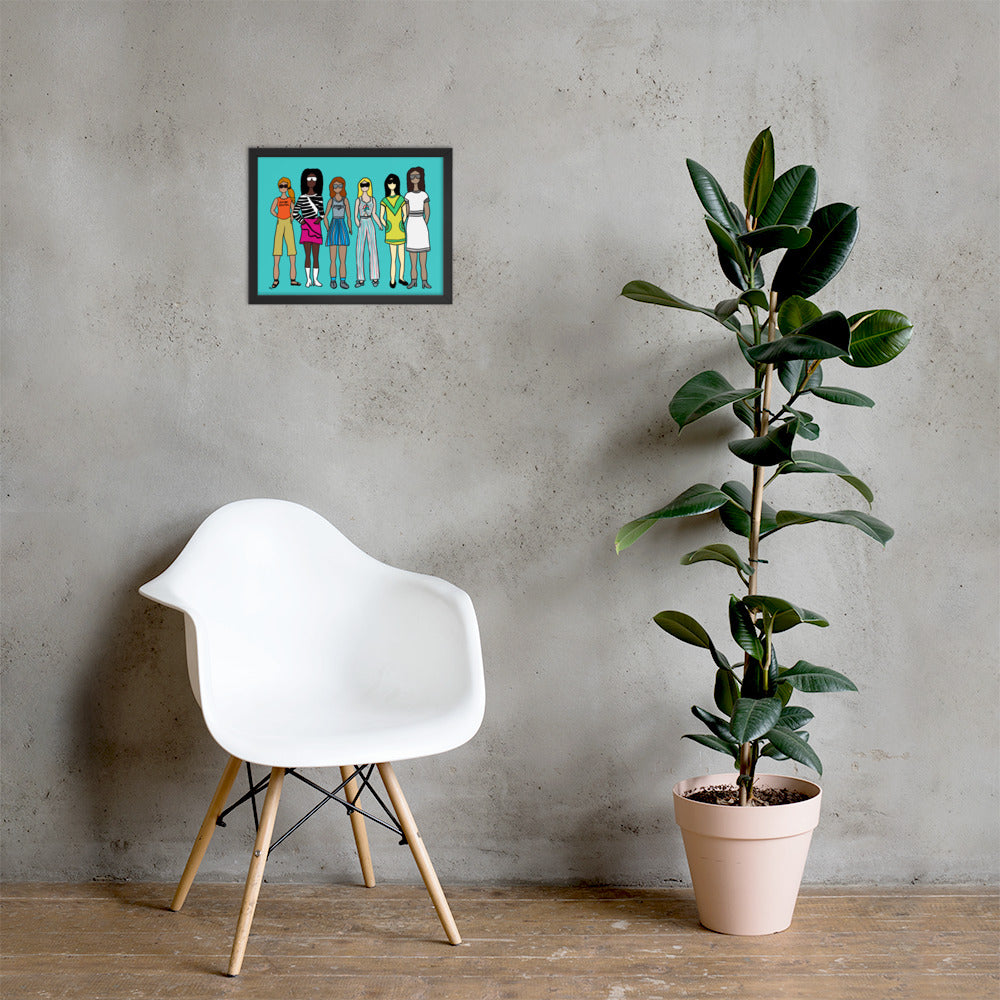 Stronger Together – Women's Empowerment Framed Wall Art Print