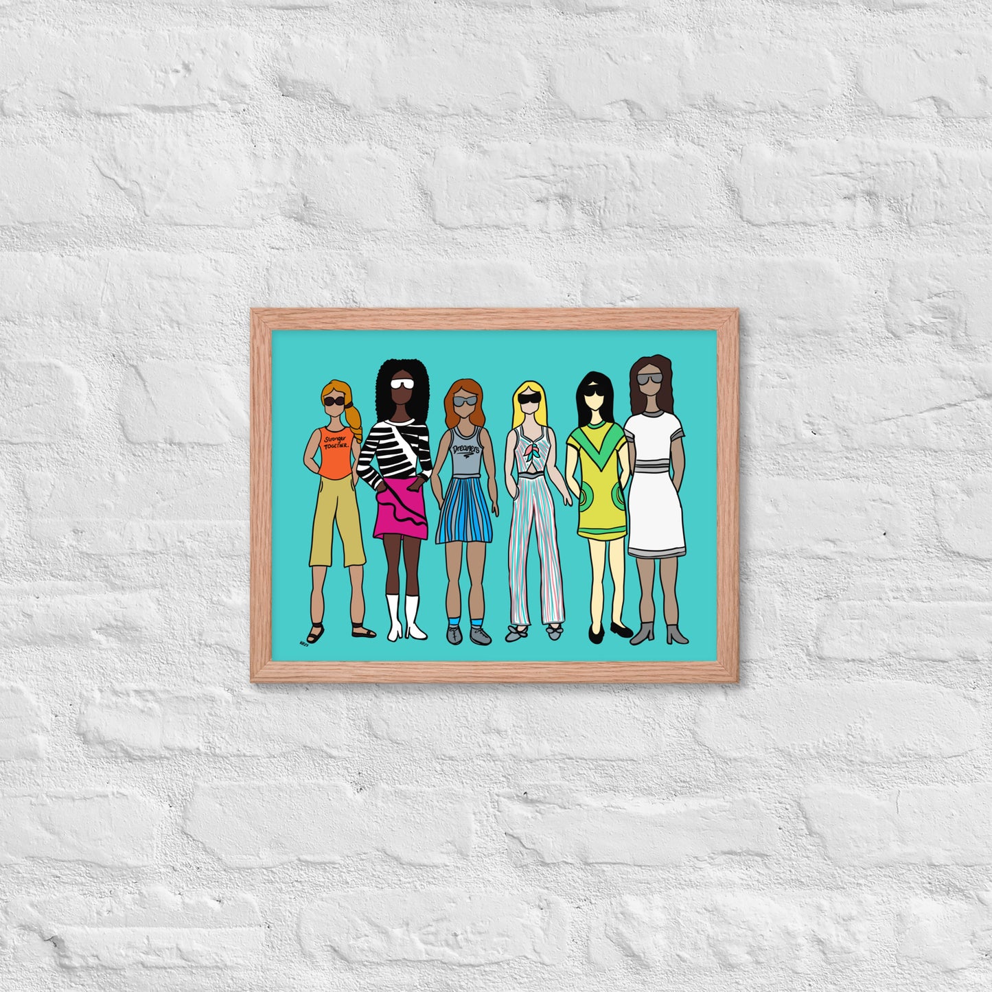 Stronger Together – Women's Empowerment Framed Wall Art Print