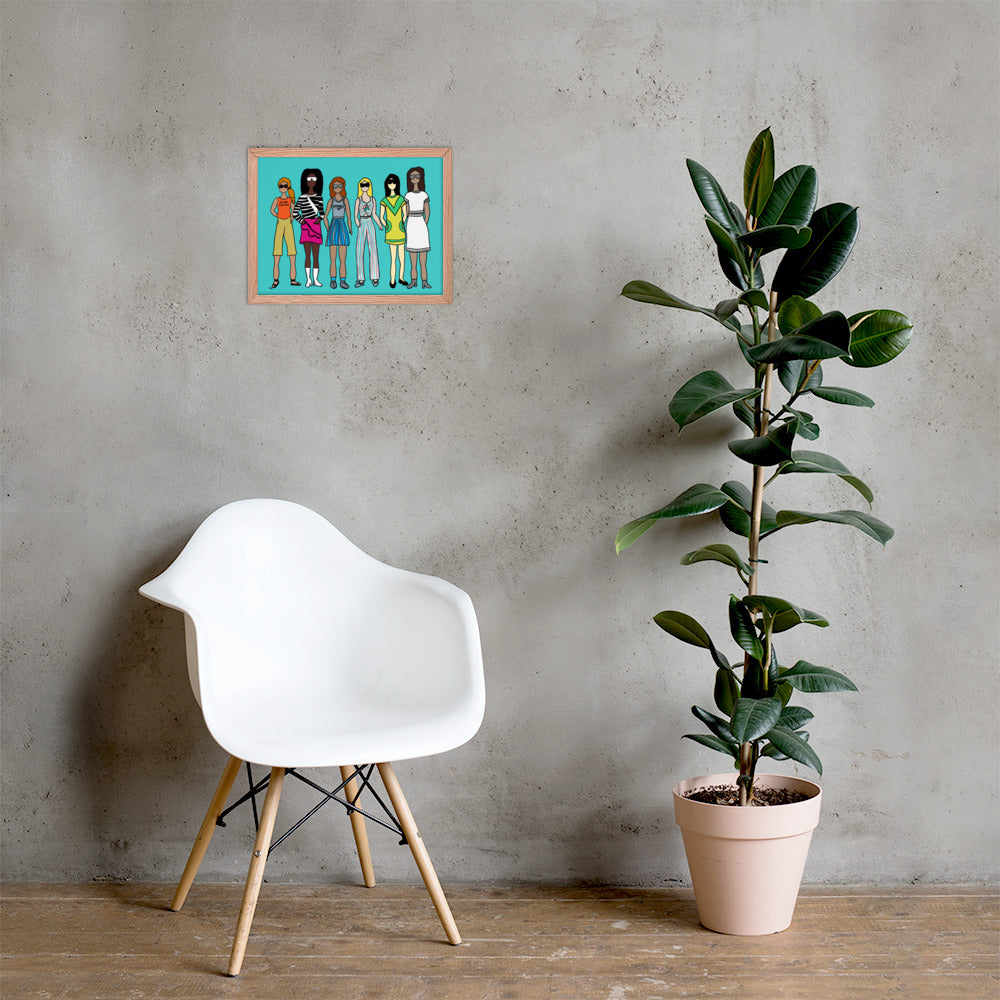 Stronger Together – Women's Empowerment Framed Wall Art Print