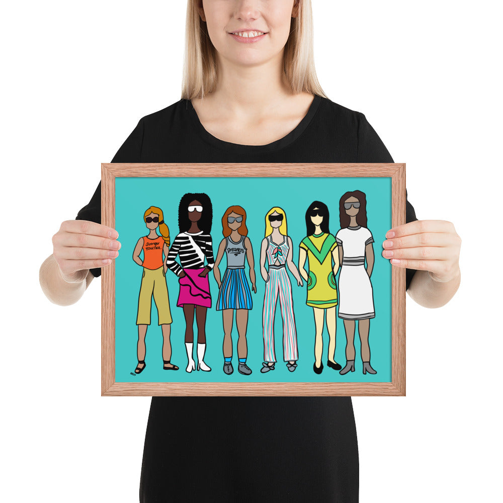 Stronger Together – Women's Empowerment Framed Wall Art Print