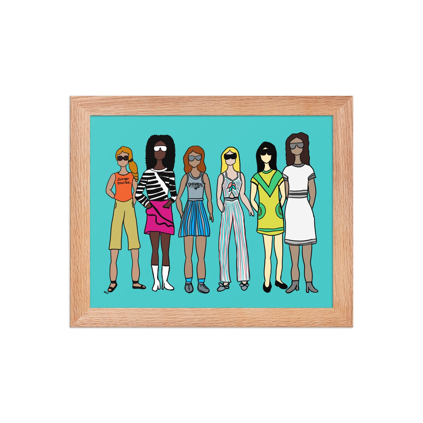 Stronger Together – Women's Empowerment Framed Wall Art Print