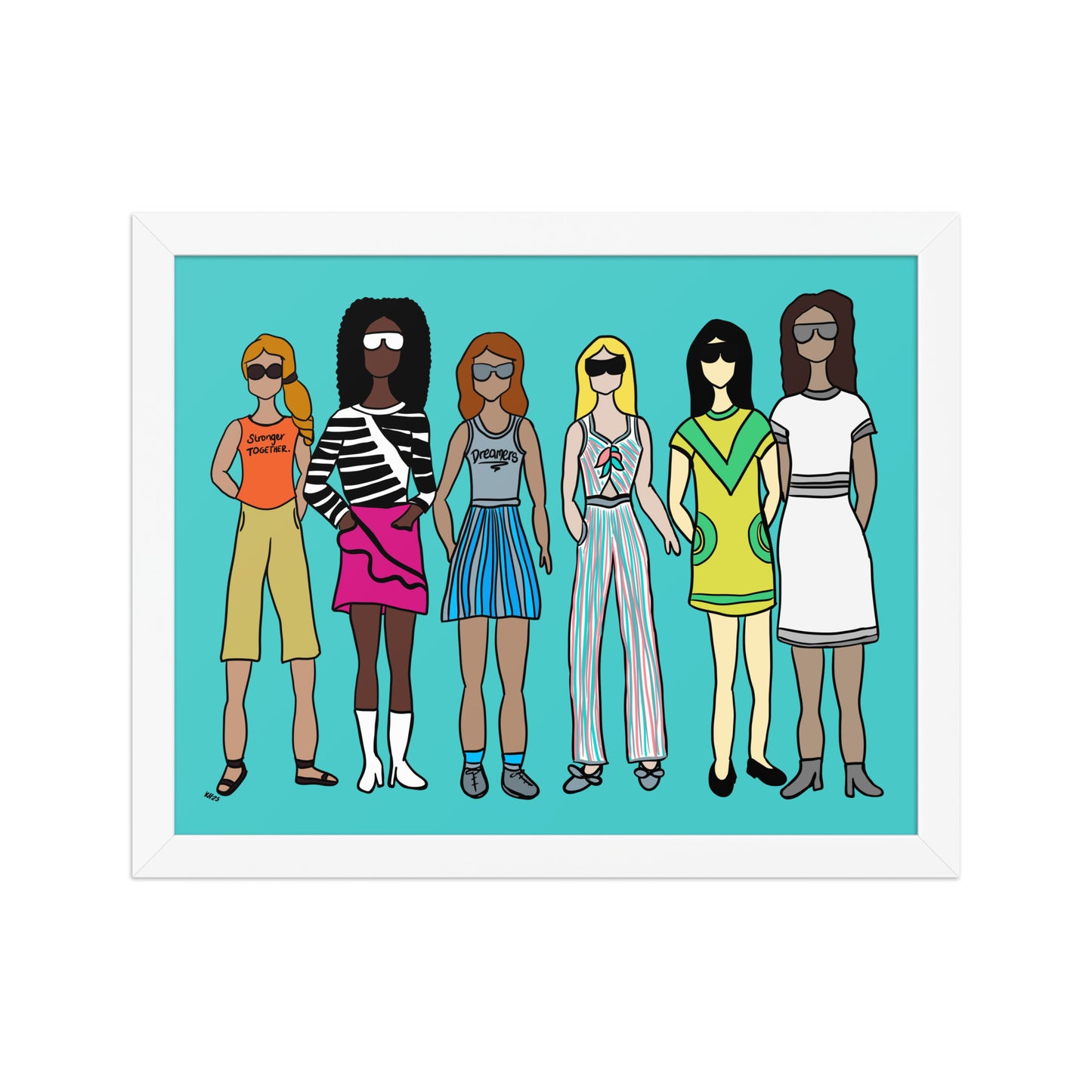 Stronger Together – Women's Empowerment Framed Wall Art Print
