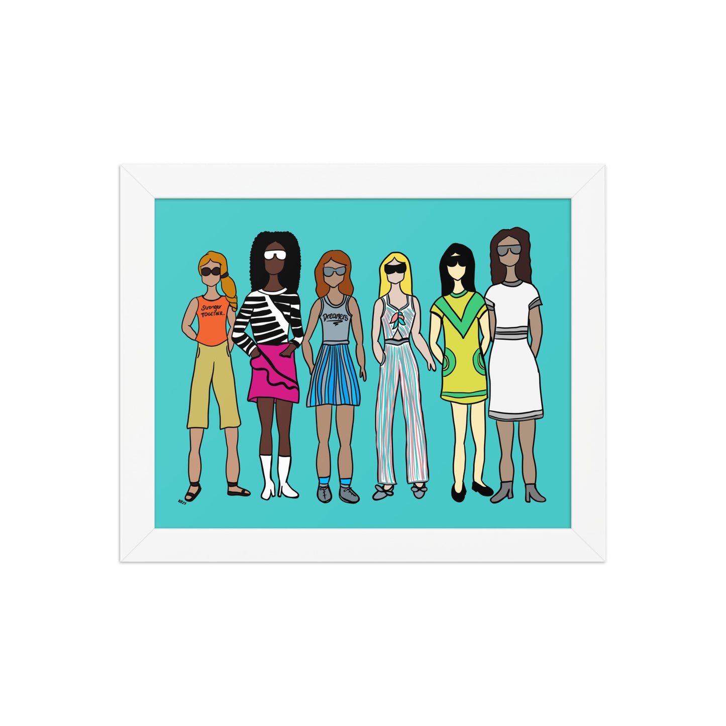 Stronger Together – Women's Empowerment Framed Wall Art Print