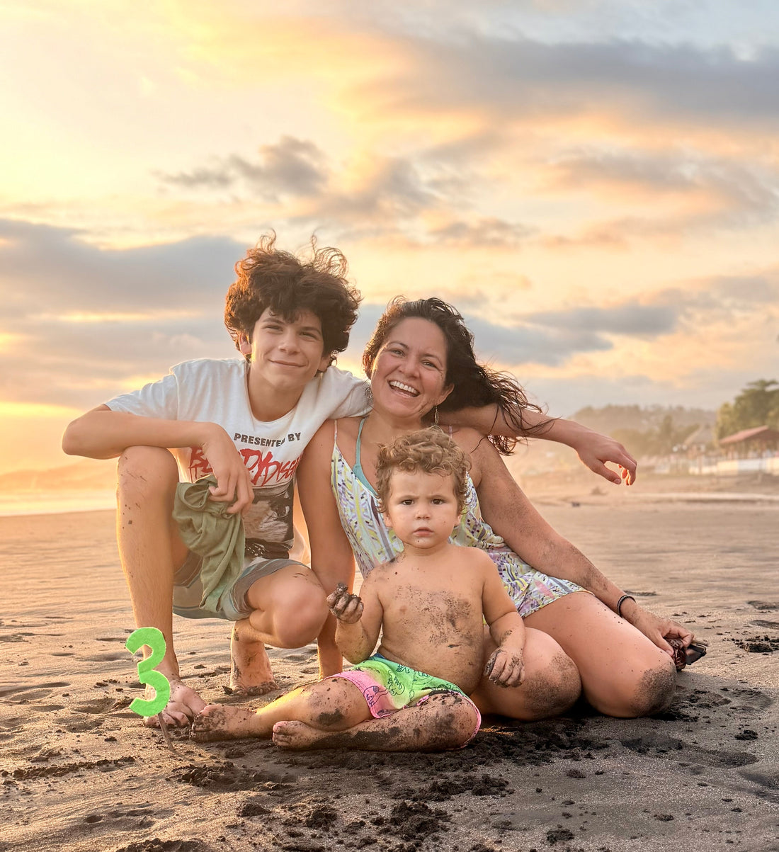 Beach Sunset photo at San Blas El Salvador with my sons