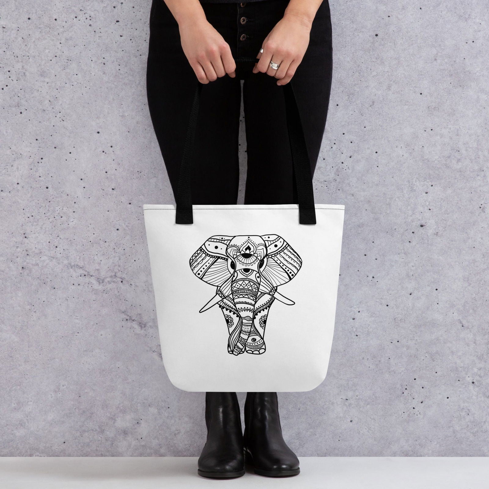 Boho Elephant Tote bag - Purposeful Dreamer 