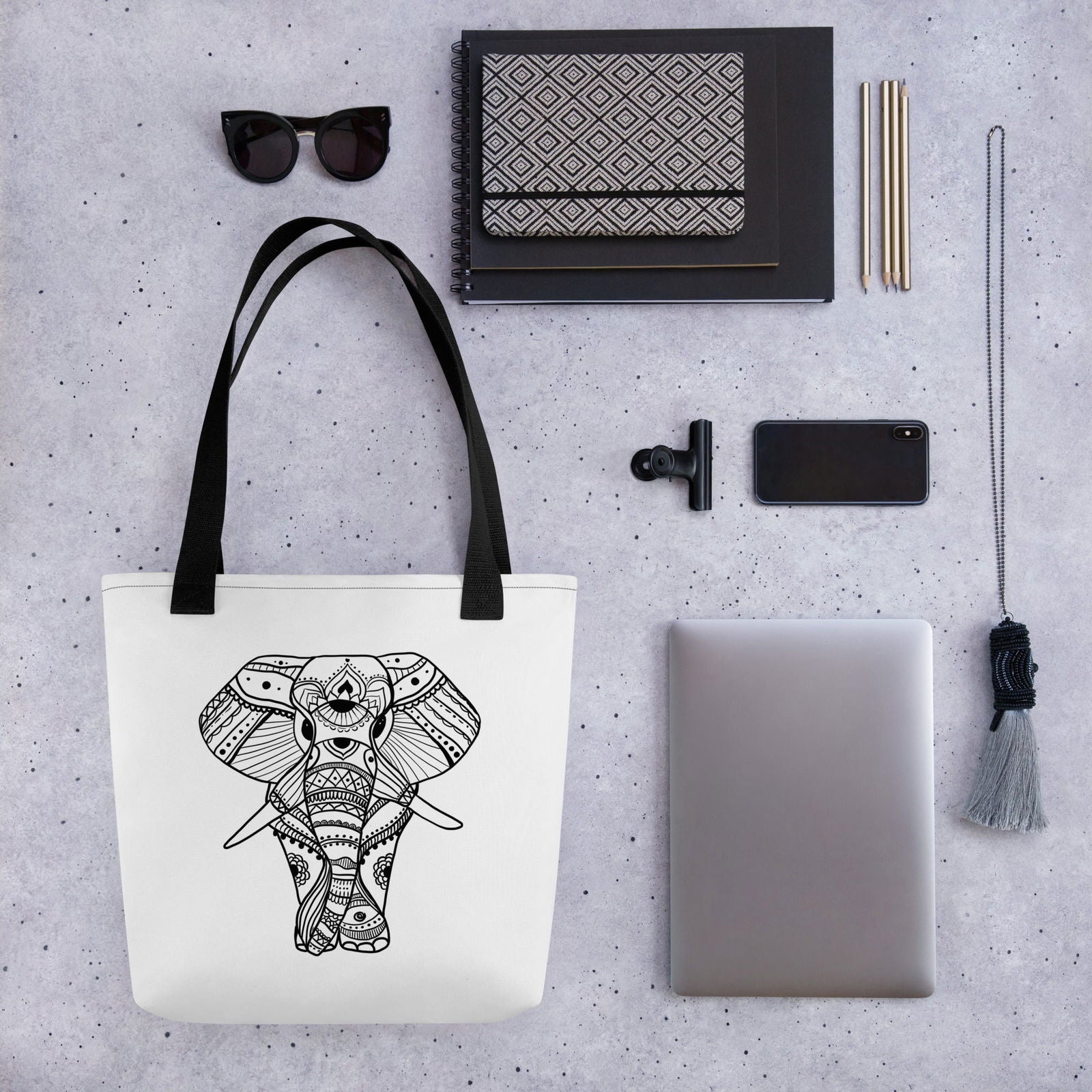 Boho Elephant Tote bag - Purposeful Dreamer 
