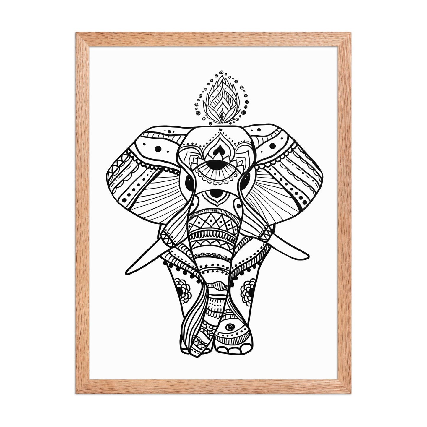 Boho Wise Elephant Framed Poster - Purposeful Dreamer 
