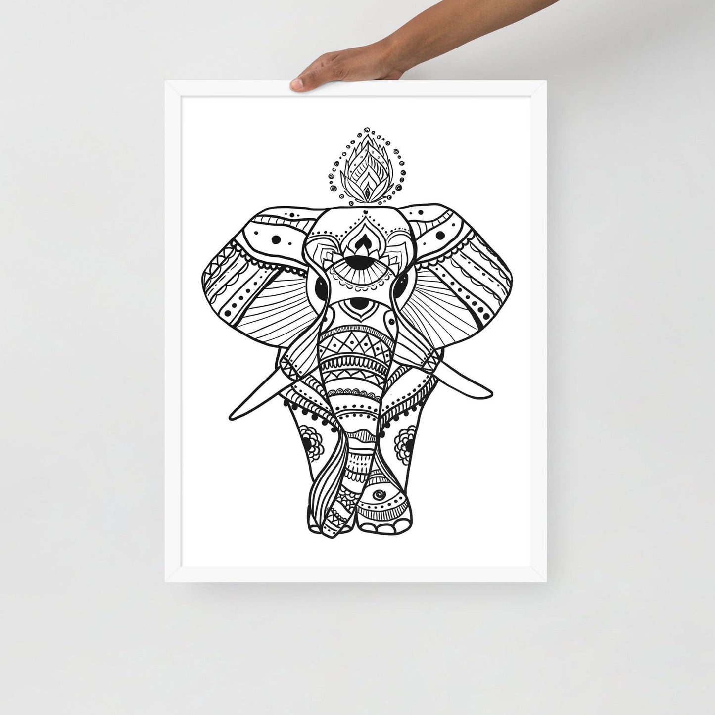 Boho Wise Elephant Framed Poster - Purposeful Dreamer 