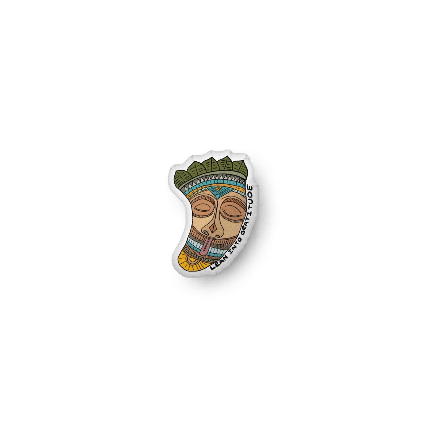 Custom-shaped Lean Into Gratitude pillow - Purposeful Dreamer 