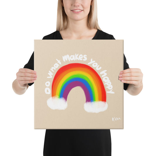 Do What Makes You Happy – Playful Canvas Print