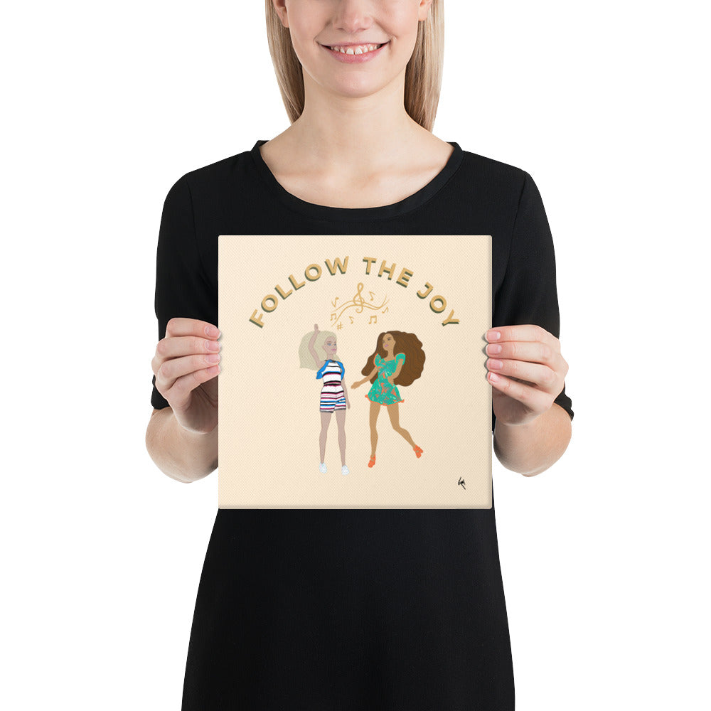 Follow the Joy Barbie-Inspired Canvas – Art to Uplift Your Space