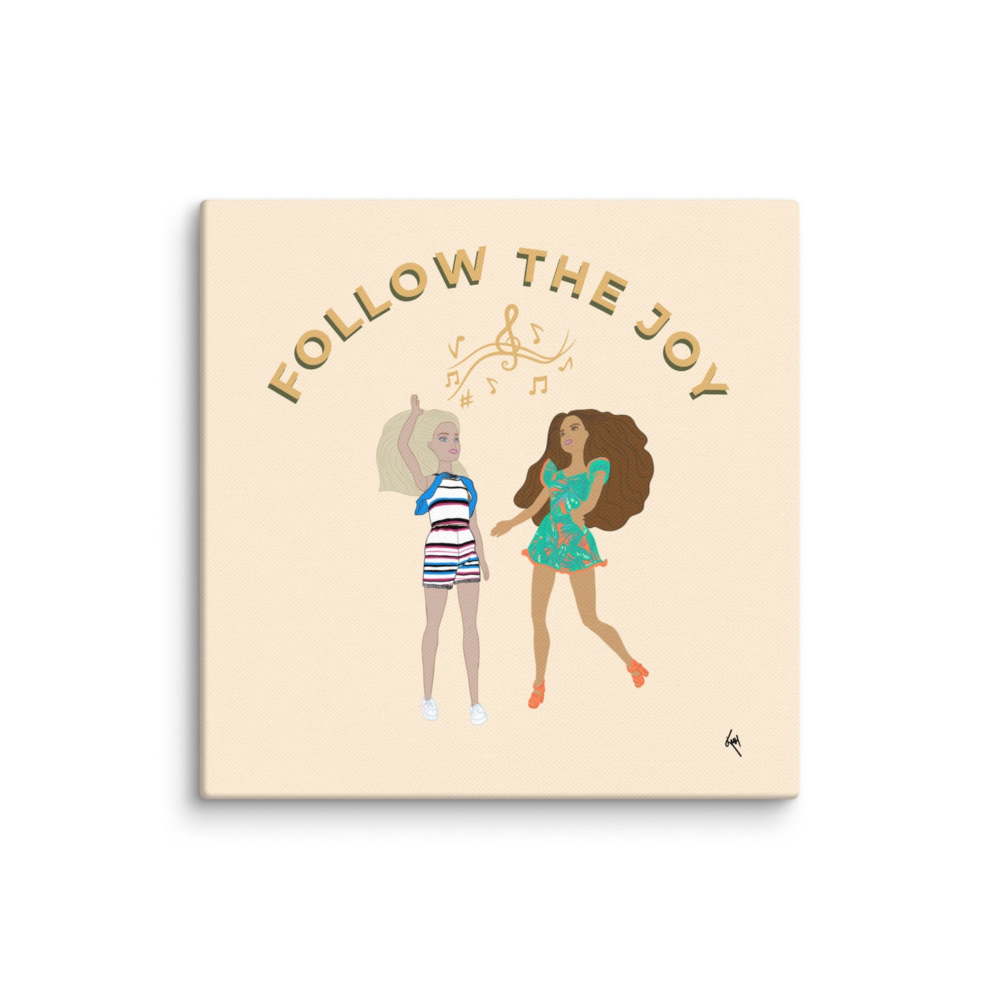 Follow the Joy Barbie-Inspired Canvas – Art to Uplift Your Space