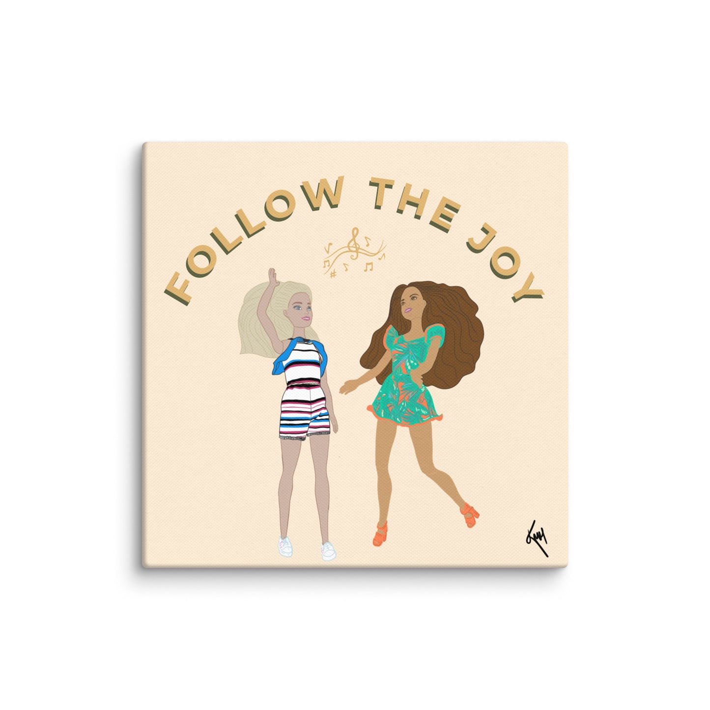Follow the Joy Barbie-Inspired Canvas – Art to Uplift Your Space