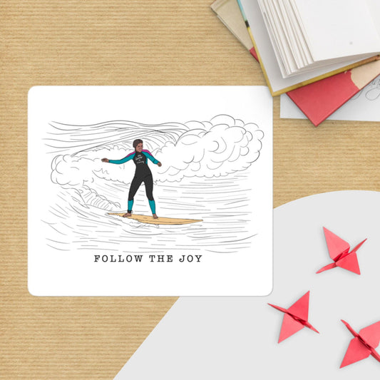 Follow the Joy Surfer Bubble-free sticker - Purposeful Dreamer 