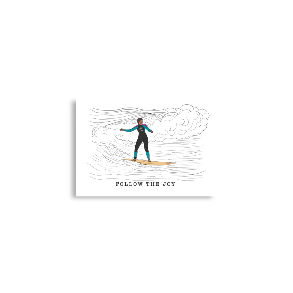 Follow the Joy Surfing Poster - Purposeful Dreamer 