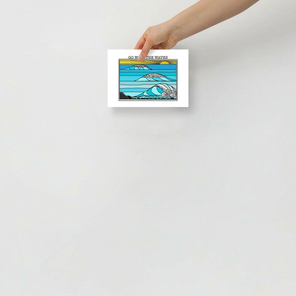 Go with the Waves Art Print - Purposeful Dreamer 