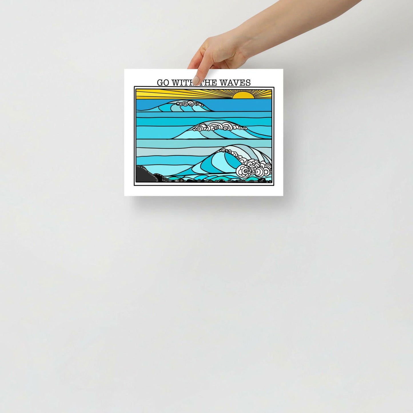 Go with the Waves Art Print - Purposeful Dreamer 