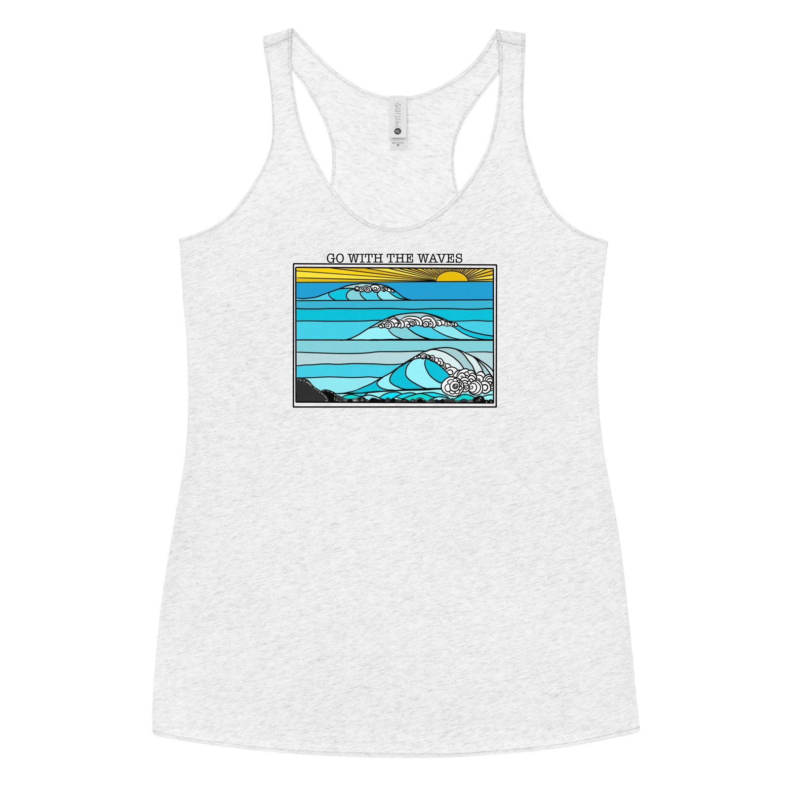 Go with the Waves Racerback Tank Top - Purposeful Dreamer 