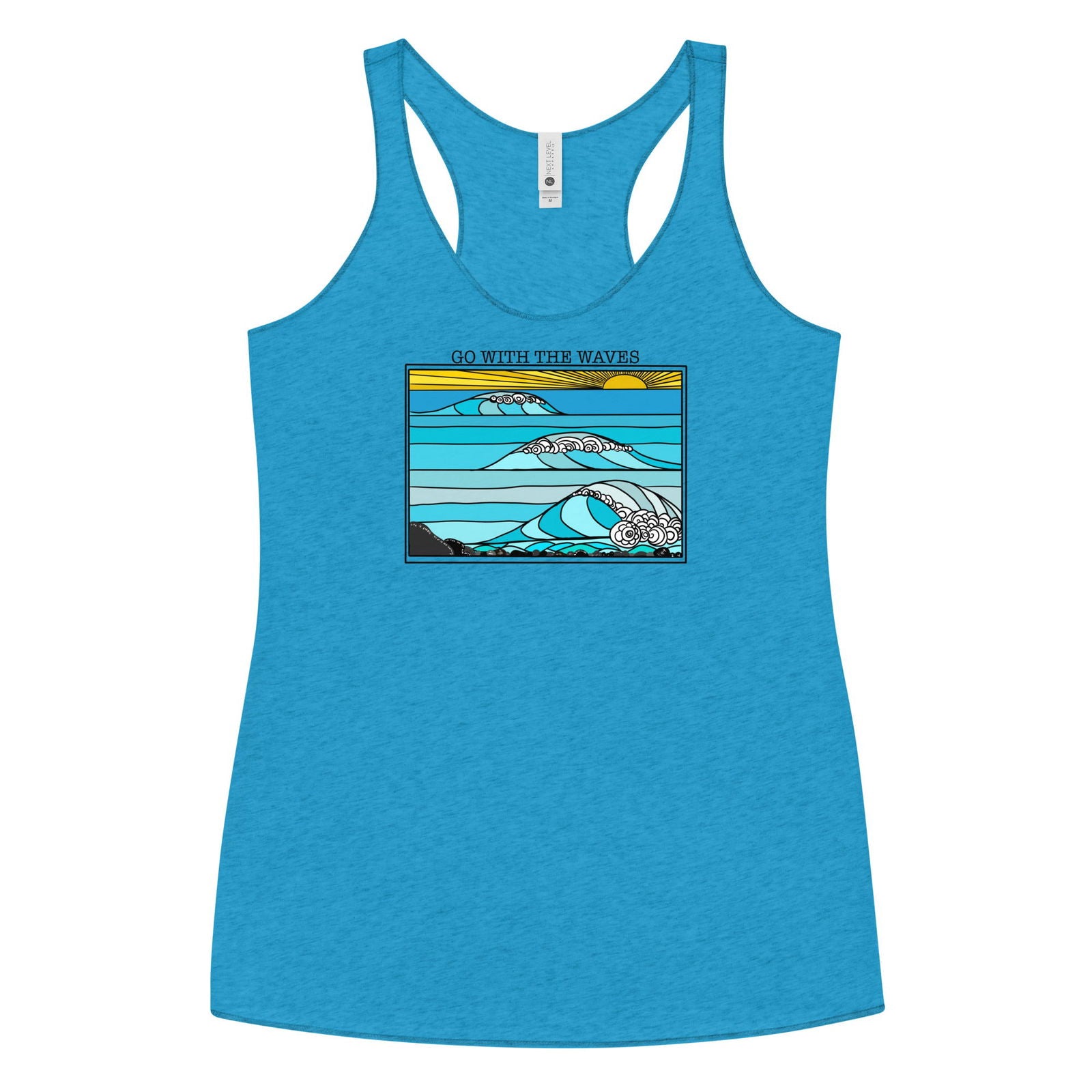 Go with the Waves Racerback Tank Top - Purposeful Dreamer 