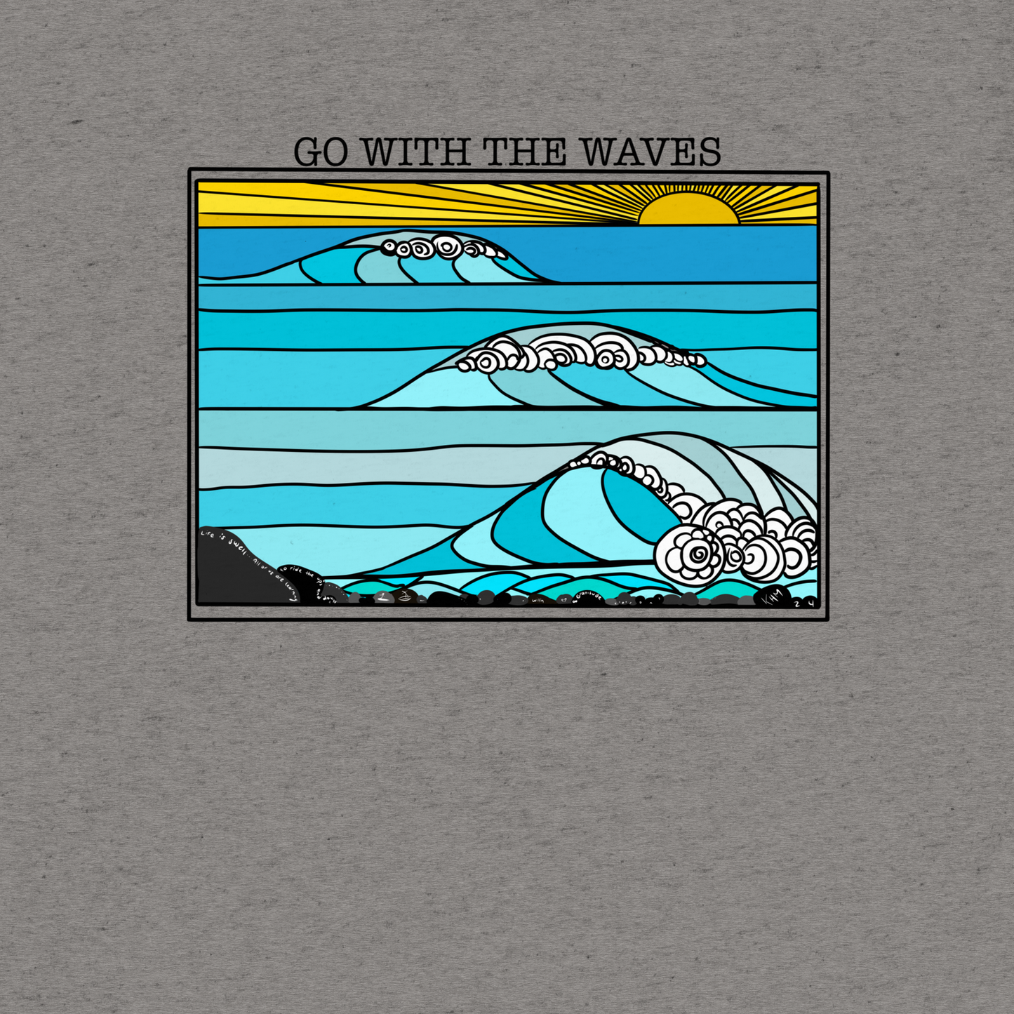 Go with the Waves Short sleeve t-shirt - Purposeful Dreamer 