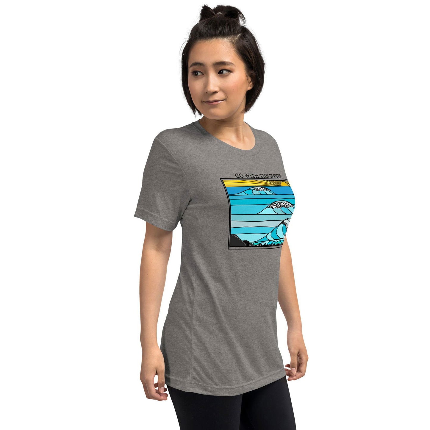 Go with the Waves Short sleeve t-shirt - Purposeful Dreamer 
