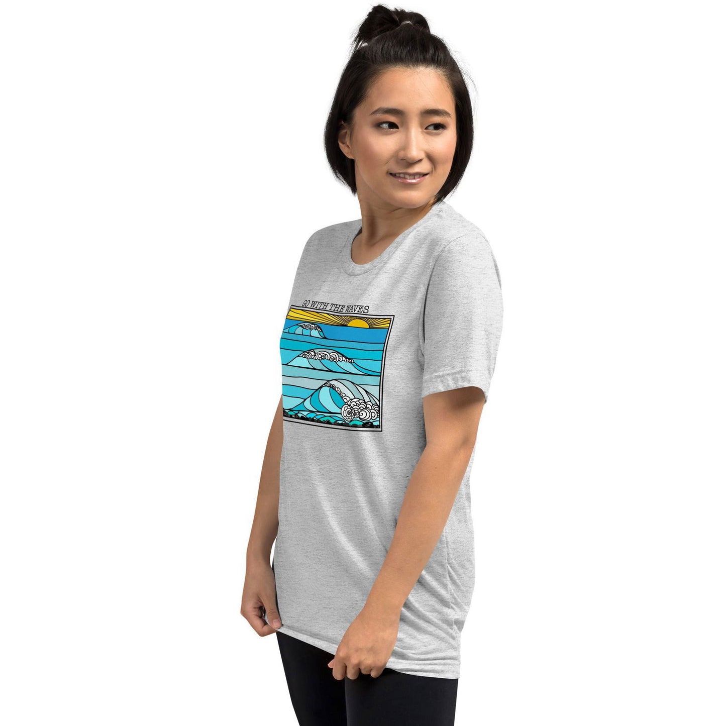 Go with the Waves Short sleeve t-shirt - Purposeful Dreamer 