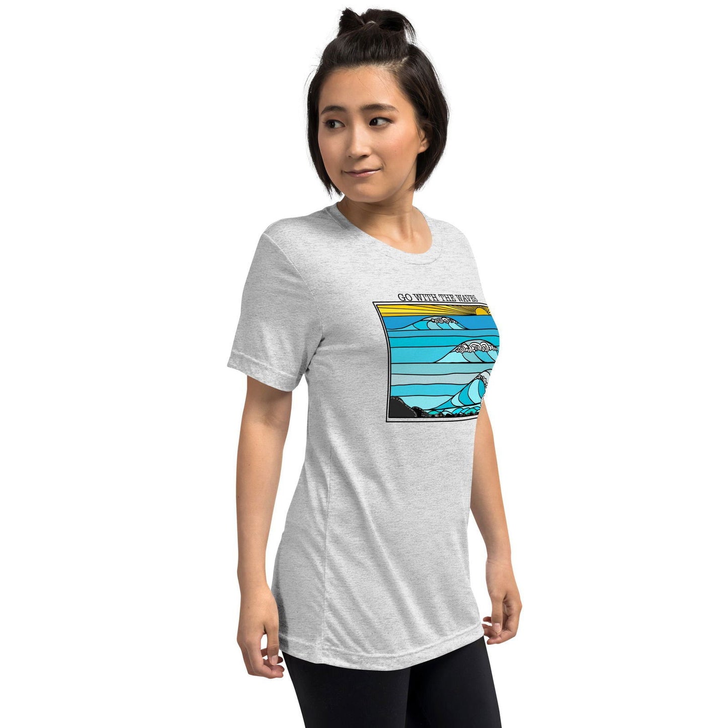 Go with the Waves Short sleeve t-shirt - Purposeful Dreamer 