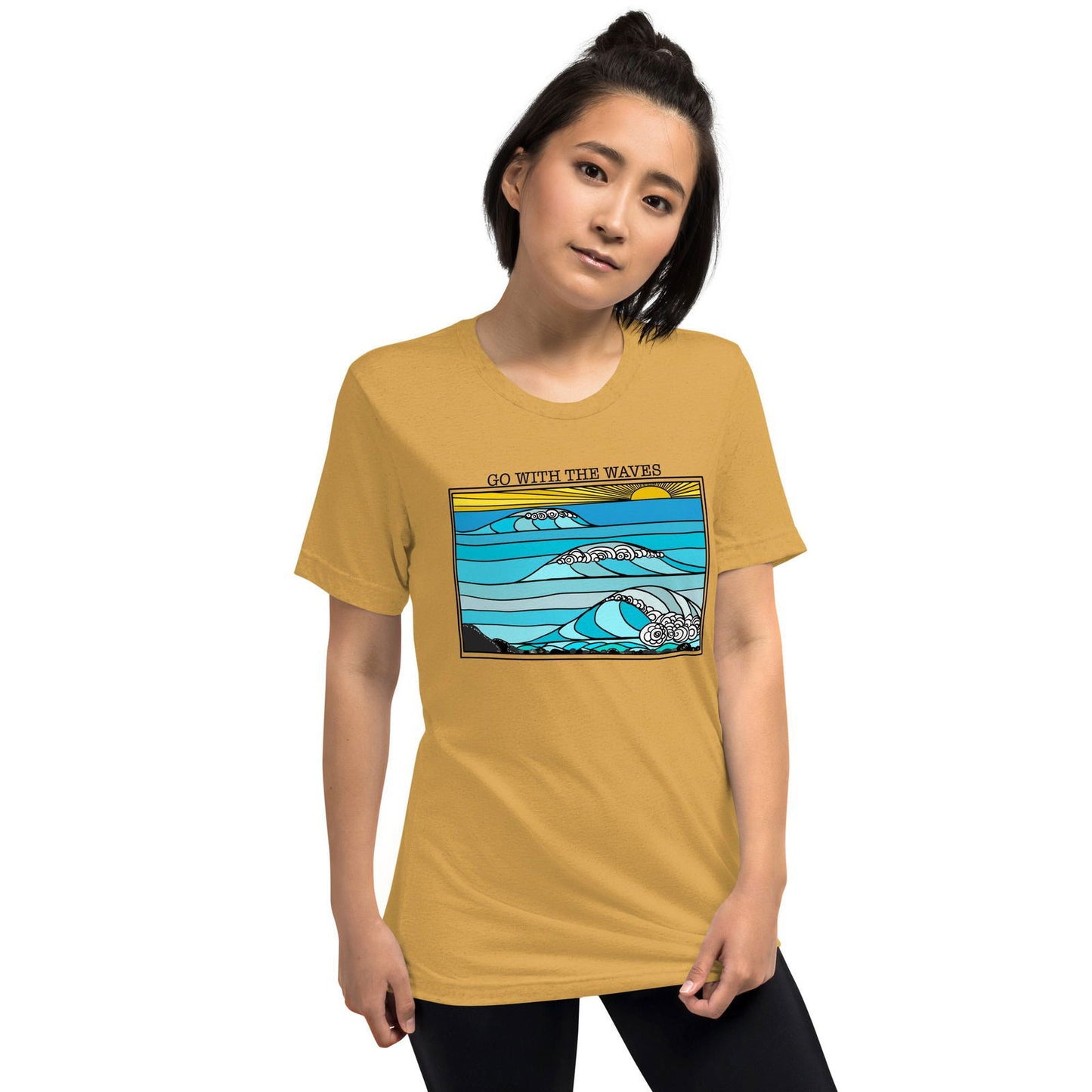 Go with the Waves Short sleeve t-shirt - Purposeful Dreamer 