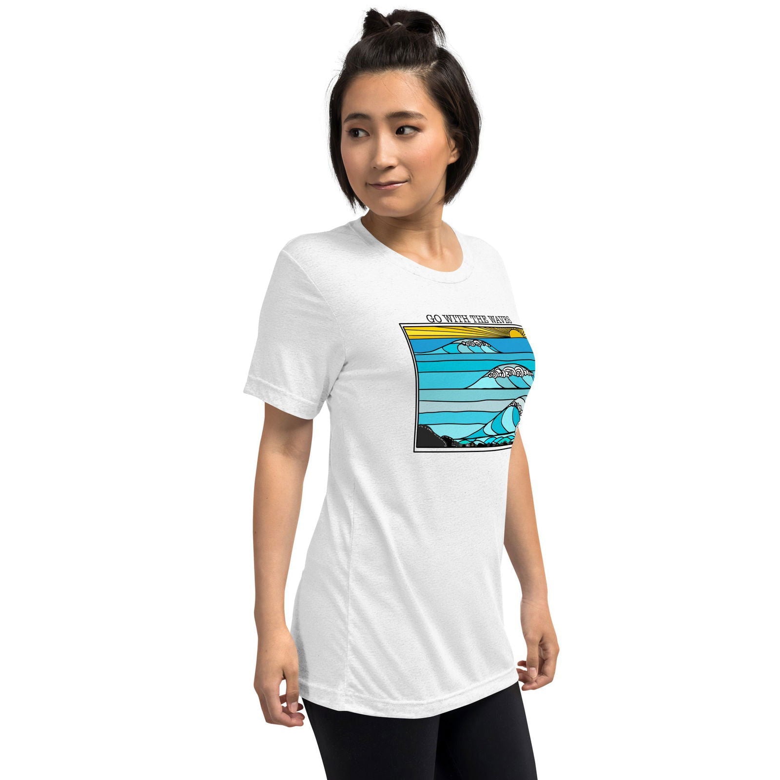 Go with the Waves Short sleeve t-shirt - Purposeful Dreamer 