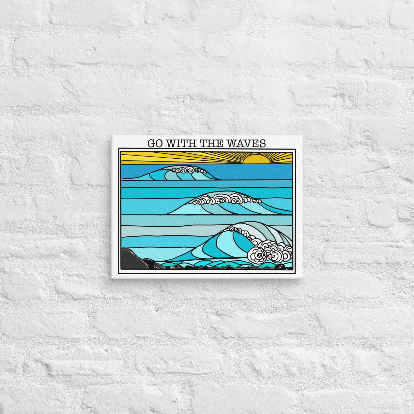 Go with the Waves Wall Art Canvas - Purposeful Dreamer 