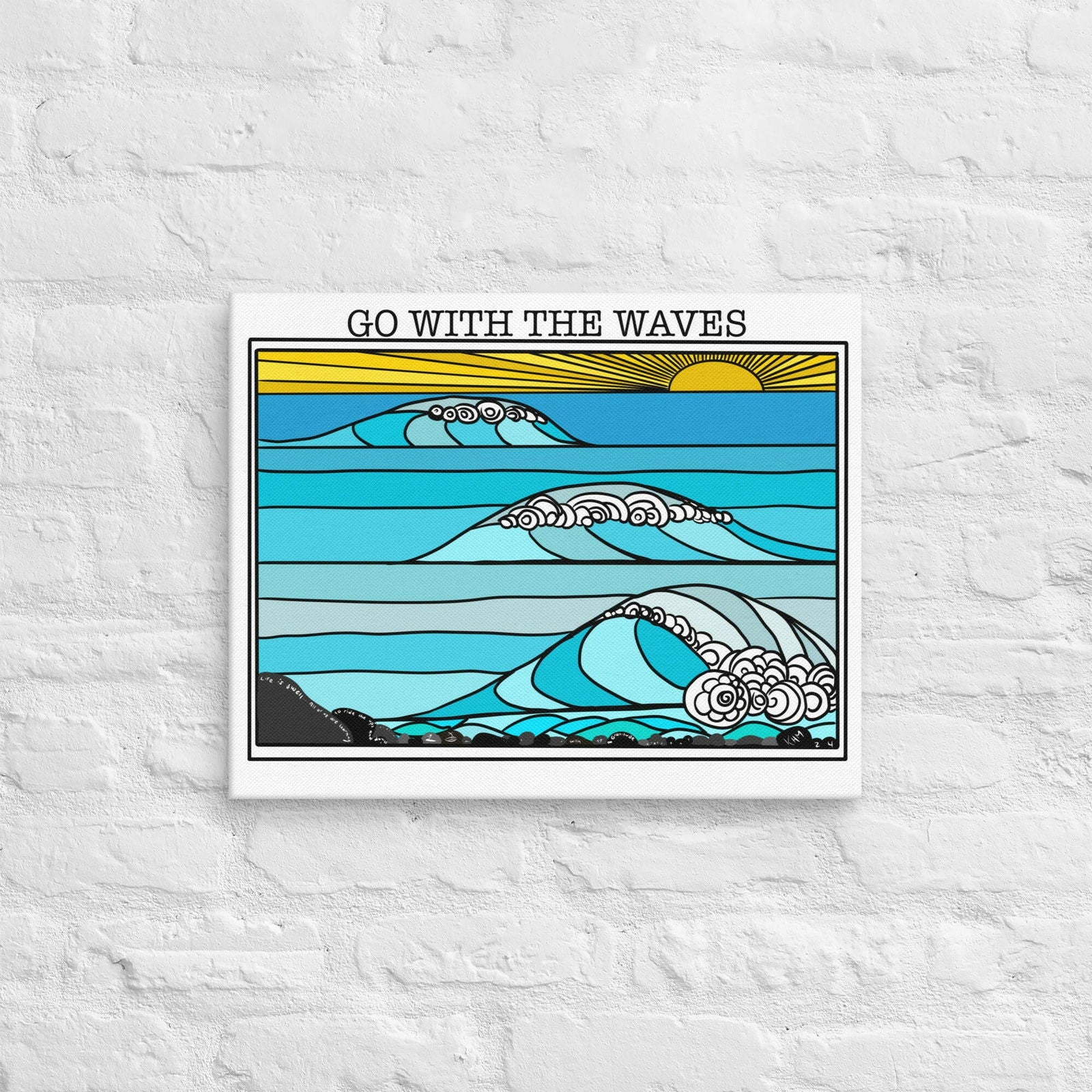 Go with the Waves Wall Art Canvas - Purposeful Dreamer 